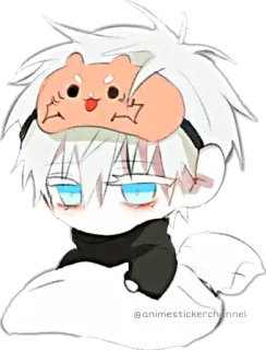 🥱 00db25b6 @animestickerchannel Anime, Cartoon, Charakter, verschlafen, süß, Schlafmaske whatsapp sticker