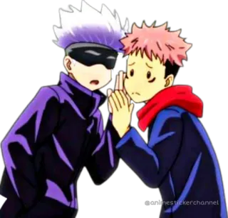 🧐 9b88590c Gojo Satoru, Yuji Itadori Jujutsu Kaisen @animestickerchannel Anime, Jujutsu Kaisen, Gojo, Yuji, Sticker whatsapp sticker