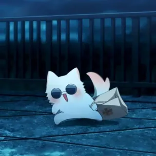 💮 eab2bf07 kucing, kacamata, tas whatsapp sticker