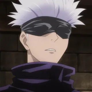 🤍 1b54567e Gojo Satoru Jujutsu Kaisen Аниме, Манга, Колдун, Повязка, Годжо, Сатору whatsapp sticker