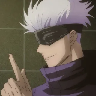 🤍 53d1dca7 Satoru Gojo Jujutsu Kaisen Аниме, Манга, Годжо, Сатору, Магия, Повязка whatsapp sticker