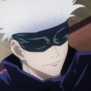 🤍 55a1dab6 Satoru Gojo Jujutsu Kaisen Аниме, Манга, Колдун, Повязка на глаза, Годжо whatsapp sticker
