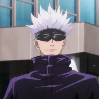 🤍 749772d7 Satoru Gojo Jujutsu Kaisen Аниме, Манга, Годжо, Сатору, JJK whatsapp sticker