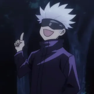 🤍 825c0c8d Satoru Gojo Jujutsu Kaisen Аниме, Годжо, Сатору, Магическая битва, Повязка whatsapp sticker