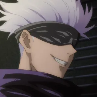 🤍 aa0f58a9 Gojo Satoru Jujutsu Kaisen Аниме, Манга, Колдун, Самовлюбленный, Белые волосы whatsapp sticker