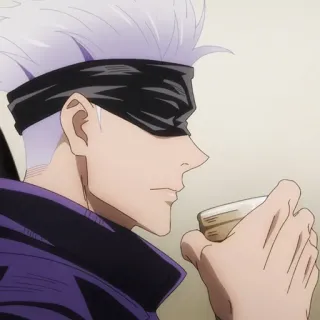 🤍 ab8b4e58 Satoru Gojo Jujutsu Kaisen Аниме, Манга, Годжо, Сатору, Повязка whatsapp sticker