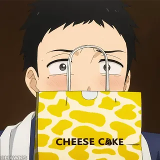 🎎 656b5ed3 CHEESE CAKE Anime, Käse, Kuchen, Einkaufstasche, Essen telegram sticker