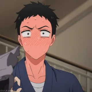 🎎 85ebca8e Anime, verlegen, schwitzend, errötend, männlich, geschockt telegram sticker