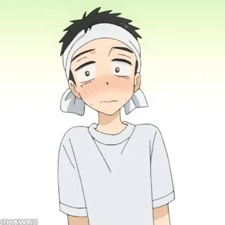 🎎 9d3eeafd Anime, Erröten, Verlegen, Männlich, Cartoon telegram sticker