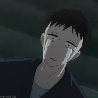 🎎 e66f2bea weinend, traurig, Anime, männlich, Tränen telegram sticker