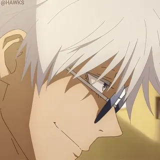 🤪 3308e35c Gojo Satoru Jujutsu Kaisen Аниме, Манга, Годжо, Сатору, Белые волосы telegram sticker