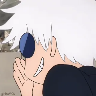 🤭 f50cea85 Satoru Gojo Jujutsu Kaisen Аниме, Годжо, Сатору, Магическая битва, Очки, Персонаж telegram sticker