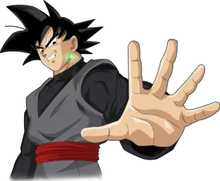 ⚫ 5cfd3191 Goku Black Dragon Ball Super Аниме, Супер Сайян, Злодей, DBZ, Dragon Ball telegram sticker