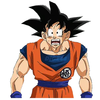 😱 e31634e7 Goku Dragon Ball гоку, аниме, драгон болл, страх, шок, обеспокоен whatsapp sticker