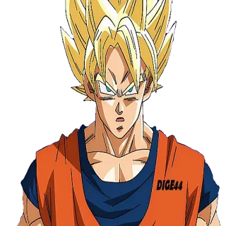 😶 ea5e852b Goku Dragon Ball DIGE44 Аниме, Dragon Ball, Гоку, Наклейка, Фанатское творчество whatsapp sticker