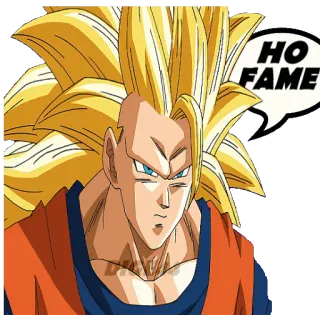 🥔 288b8c32 Goku Dragon Ball HO FAME Anime, Charakter, Goku, Super Saiyajin, Dragon Ball, Habe Hunger, Aufkleber telegram sticker