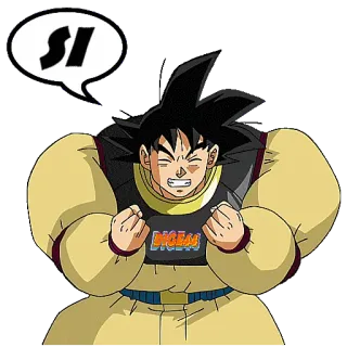 👍 f907c166 Goku Dragon Ball SI Goku, Dragon Ball, Anime, Cartoon, Feier, Ja telegram sticker