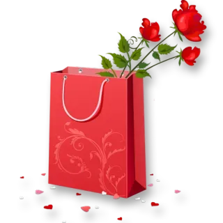 🌹 2f3fb61d mawar, tas belanja, merah, bunga, hadiah, romansa telegram sticker