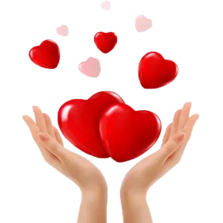 💕 324f1a9a hati, cinta, romantis, tangan, merah, merah muda, valentine, perhatian, kasih sayang telegram sticker