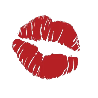 💋 52de81c0 bibir, ciuman, merah, mulut, lipstik telegram sticker
