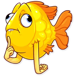 🤔 fbe3fa54 fish, cartoon, shush, silent, secret, funny whatsapp sticker