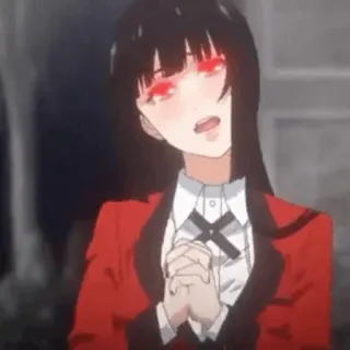 ♥️ 9c52b271 Yumeko Jabami Kakegurui Anime, Manga, occhi rossi, Kakegurui, Yumeko Jabami whatsapp sticker