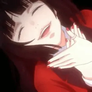 ♣️ 9e19ec59 Yumeko Jabami Kakegurui Anime, Gioco d'azzardo, Ragazza, Scuola, Rosso, Kakegurui whatsapp sticker