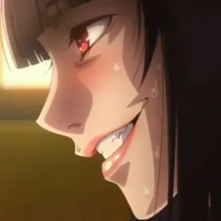 ♥️ e09578ac anime, ragazza, sorriso, sudore whatsapp sticker