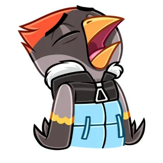 ☹️ 3724481c pássaro, fofo, desenho animado, animal, adesivo telegram sticker