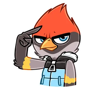 ☺️ 8d8125fe pássaro, desenho animado, animal, adesivo telegram sticker