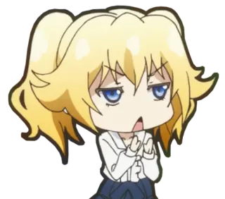 😒 d3595a84 Аниме, Девушка, Милый, Персонаж, Наклейка telegram sticker