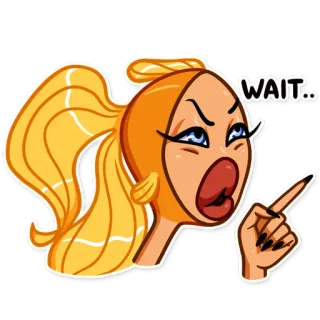 Goldfish Lady 🔱 telegram stickers