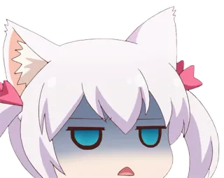 😒 6b3ab9cd Anime, Katmeisje, Manga, Leuk, Meisje, Emotie, Ontevreden telegram sticker