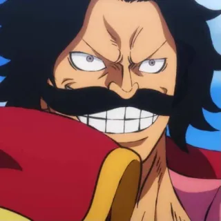 😁 b7dc4e8e Gol D. Roger One Piece Anime, One Piece, Pirat, Kapitän, Gol D. Roger, Manga whatsapp sticker