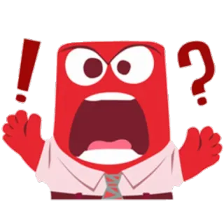 😡 d07c824e Anger Inside Out 분노, 인사이드 아웃, 감정, 만화, 디즈니, 픽사 telegram sticker