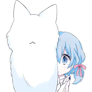 😨 30d00456 Anime, süß, Mädchen, flauschig, Figur whatsapp sticker