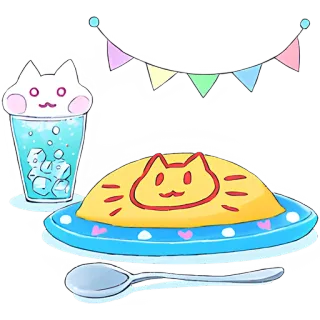 Голубая девочка @Nyasticks telegram stickers