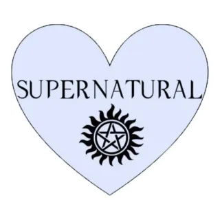 🥰 f5d80d0b Supernatural SUPERNATURAL телешоу, сверхъестественное, пентаграмма, сердце, телевидение, фанарт telegram sticker