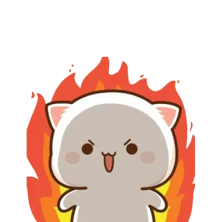 😡 41f7aac8 kucing, api, marah, kartun, imut, kemarahan, emosi whatsapp sticker
