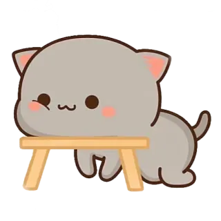 🙂 e989a353 kucing, kawaii, imut, hewan, kartun whatsapp sticker