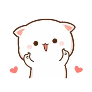 ☺ f0d9b627 kucing, lucu, cinta, emoji, stiker, hati whatsapp sticker