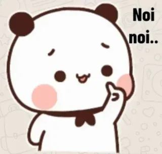 🙅‍♀ 5de439f8 Noi noi.. Panda, Dibujos animados, Lindo, Dedo corazón, Gesto ofensivo, Pegatina telegram sticker