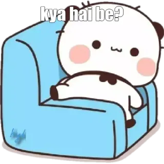 🤨 7f541776 kya hai be? Dibujo animado, Lindo, Sentado, Silla, Sofá, Jerga india, Expresión telegram sticker