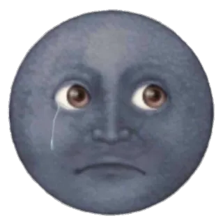 🌚 0f1ac609 悲伤, 哭泣, 月亮, 表情符号, 忧郁, 眼泪 telegram sticker