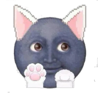 🌚 e25f0abf 猫, 动物, 月亮, 可爱, 贴纸, 小猫, 卡哇伊 telegram sticker