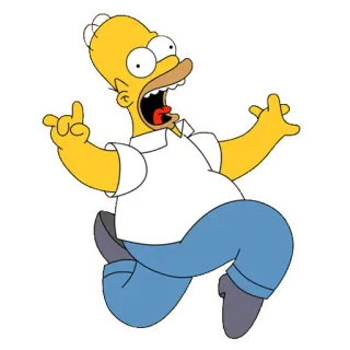 🥴 01603369 Homer Simpson The Simpsons Homer Simpson, Cartoon, Lustig, Aufgeregt, Die Simpsons telegram sticker