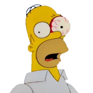 😮 45ac66fc Homer Simpson The Simpsons Cartoon, animiert, lustig, Augen, Simpsons, Homer telegram sticker