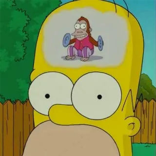 😐 a5f90723 Homer Simpson The Simpsons Die Simpsons, Homer Simpson, Affe, Becken, Cartoon telegram sticker