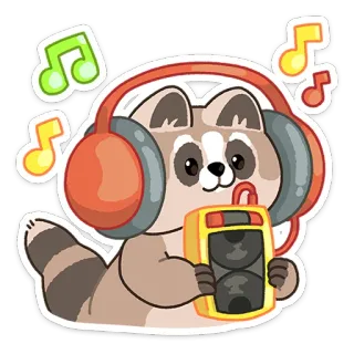 🎶 5e18ed6d gấu mèo, tai nghe, âm nhạc, hoạt hình, dễ thương, âm thanh nổi telegram sticker