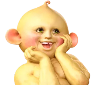 😍 2388a0e8 strano, inquietante, divertente, bizzarro, bebè, meme telegram sticker